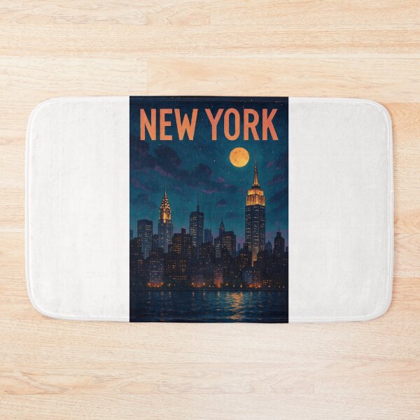 Item preview, New York City Skyline at Night with Empire State and Chrysler Buildings designed and sold by Places On Earth.