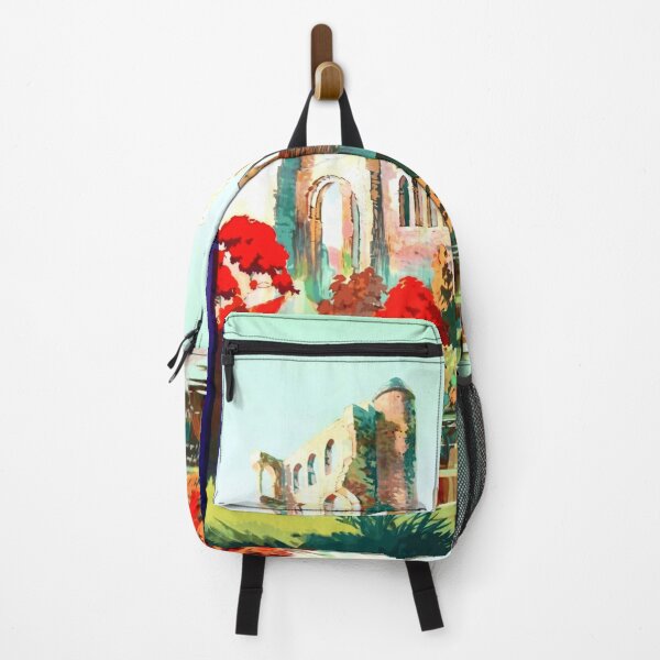 Item preview, Vintage Travel Poster | Abbaye de Jumièges Art | Bold Colors | French Railway | Historic Abbey | Mid 20th Century Design designed and sold by artofuniverse.