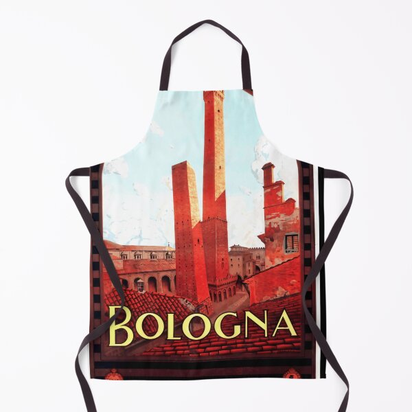 Item preview, Vintage Bologna Italy Travel Poster | Art Deco Style | Two Towers Asinelli & Garisenda | Historical Architecture Print designed and sold by artofuniverse.