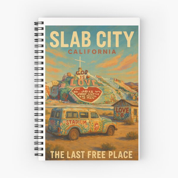 Item preview, Slab City California – Salvation Mountain and Colorful Van Scene designed and sold by Places On Earth.