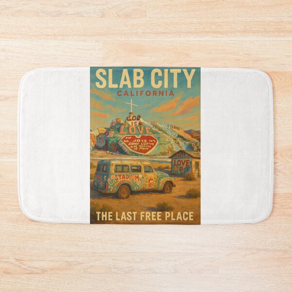 Item preview, Slab City California – Salvation Mountain and Colorful Van Scene designed and sold by Places On Earth.