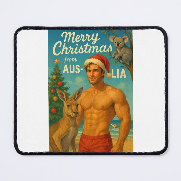 Item preview, Gay Christmas Greeting from Australia with Kangaroo and Koala designed and sold by Places On Earth.