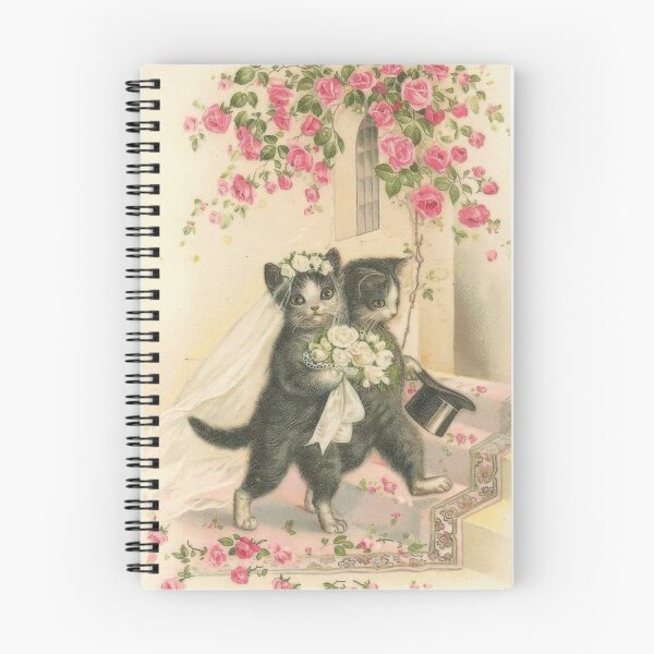 Item preview, Vintage Cat Couple with Roses designed and sold by She was a  Dreamer....