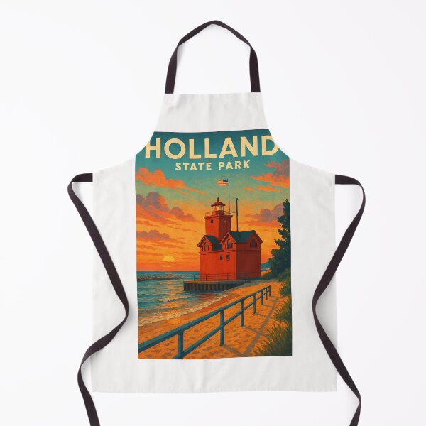 Item preview, Big Red Lighthouse at Sunset – Holland State Park, Michigan designed and sold by Places On Earth.