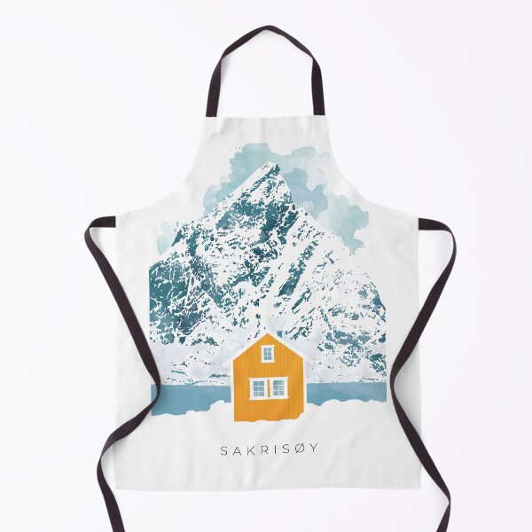 Item preview, Sakrisøy. Yellow Cabin. Lofoten Islands (Minimalist) designed and sold by Rapaz Designs.