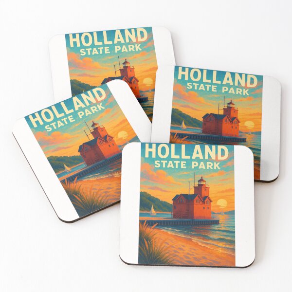 Item preview, Sunset View of Big Red at Holland State Park, Michigan designed and sold by Places On Earth.