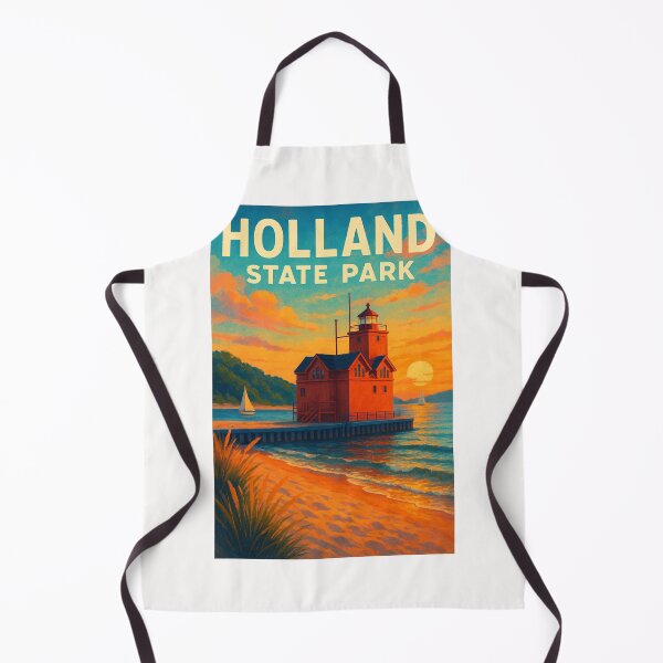Item preview, Sunset View of Big Red at Holland State Park, Michigan designed and sold by Places On Earth.