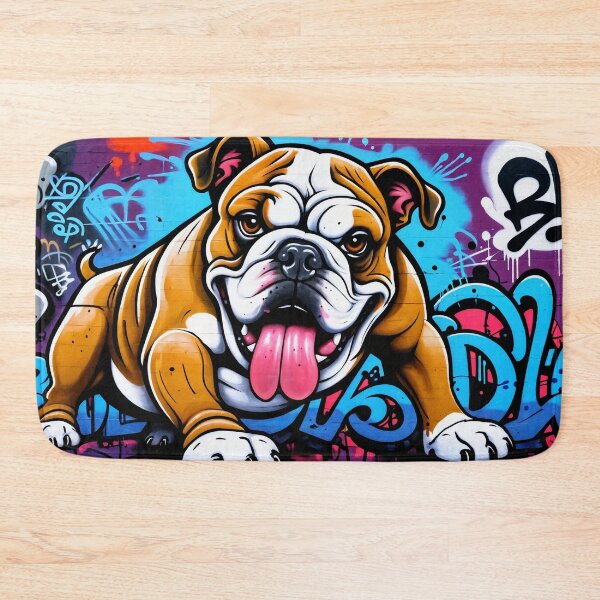 Artikelvorschau, Bulldog-Graffiti-Kunst entworfen und verkauft von Krystals-Art.