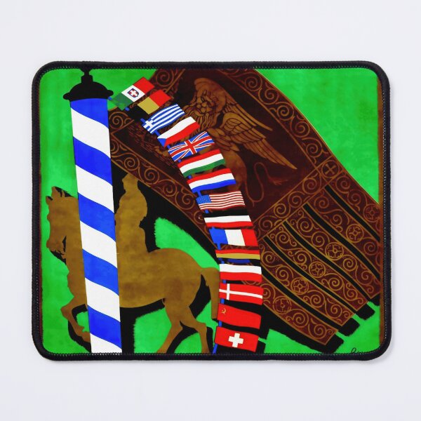 Item preview, 1934 Venice Biennale Poster | Art Deco Style | Vintage Art Print | Equestrian Statue & Winged Lion | Cultural Exhibition designed and sold by artofuniverse.
