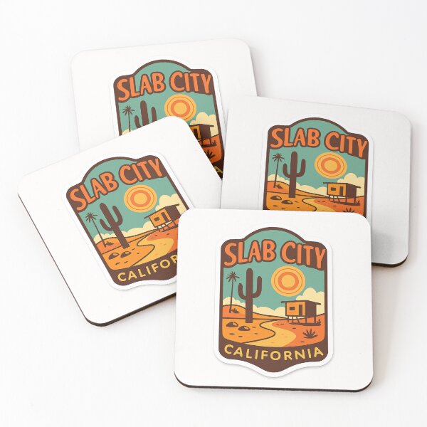 Item preview, Minimal Desert Sticker – Slab City, California Sunset Scene designed and sold by Places On Earth.