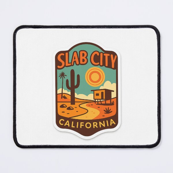 Item preview, Minimal Desert Sticker – Slab City, California Sunset Scene designed and sold by Places On Earth.