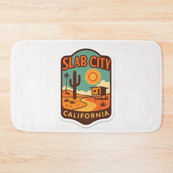 Item preview, Minimal Desert Sticker – Slab City, California Sunset Scene designed and sold by Places On Earth.