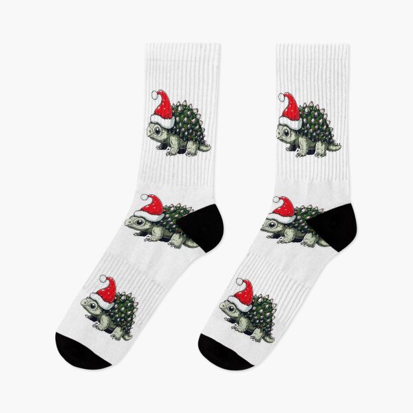 Item preview, Festive Ankylosaurus in Santa Hat designed and sold by SleekLineSketches.