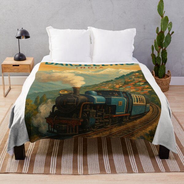 Item preview, Darjeeling Himalayan Railway with Toy Train and Mountain View – India designed and sold by Places On Earth.