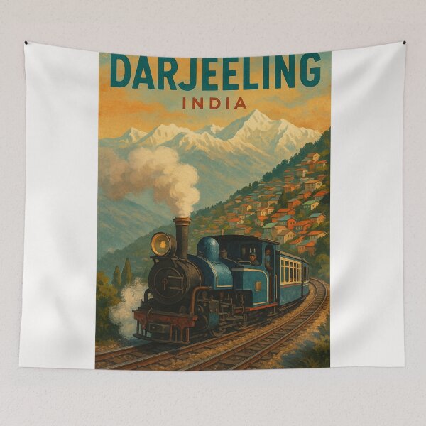 Item preview, Darjeeling Himalayan Railway with Toy Train and Mountain View – India designed and sold by Places On Earth.