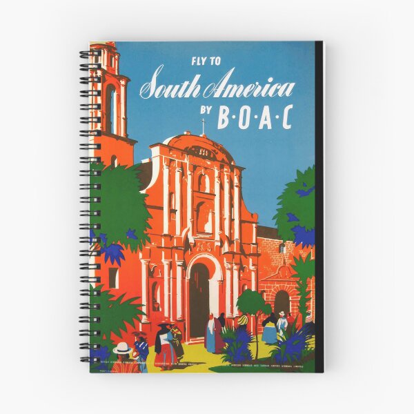 Item preview, Vintage Travel Poster | South America by BOAC | Spanish Colonial Church | Mid-Century Art | Exotic Adventure & Culture designed and sold by artofuniverse.