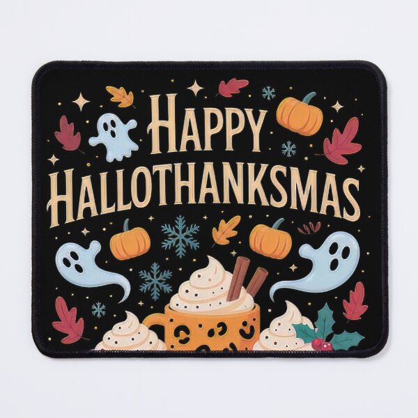 Item preview, Happy Hallothanksmas Halloween Thanksgiving Christmas Drinks designed and sold by vespira-motion.