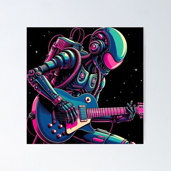 Item preview, Futuristik alien playing guitar  designed and sold by Dogandesighn.
