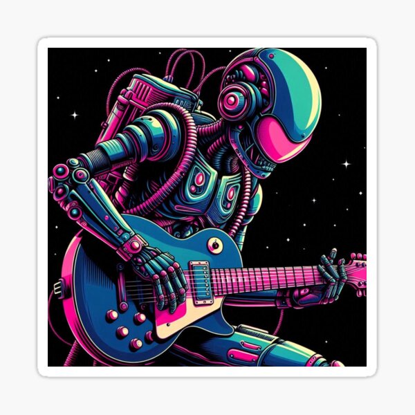Item preview, Futuristik alien playing guitar  designed and sold by Dogandesighn.