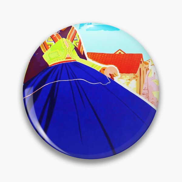 Item preview, Vibrant Andean Woman Poster | Retro Travel Art Deco Style | Cuzco Peru Cultural Heritage & Bold Colors designed and sold by artofuniverse.