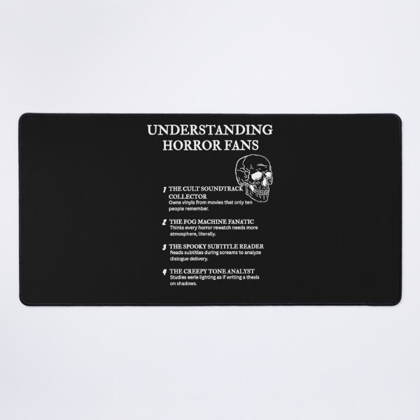 Item preview, Understanding Horror Fans – For Fans of Classic Frights – Black designed and sold by PsyFlow35.