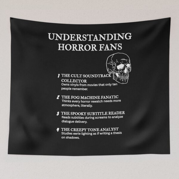 Item preview, Understanding Horror Fans – For Fans of Classic Frights – Black designed and sold by PsyFlow35.