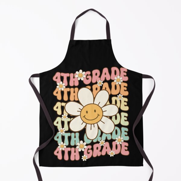Item preview, 4th Grade Retro Smiley Flower designed and sold by CreativeNewDesigns.