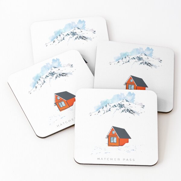 Item preview, Hatcher Pass Red Cabin. Alaska (Minimalist) designed and sold by Rapaz Designs.