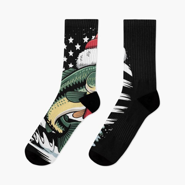 Item preview, Christmas Fish US Flag Xmas Patriotic Fishing designed and sold by tearbytea.