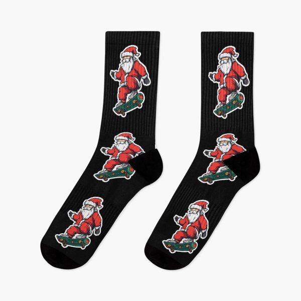 Item preview, Skater Santa on a Holiday Ride designed and sold by SleekLineSketches.