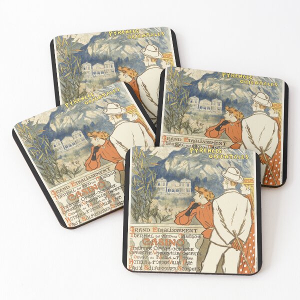 Item preview, Vintage Vernet-les-Bains Poster | Art Nouveau Spa Town Decor | Elegant Early 20th Century Art & Scenic French Travel Print designed and sold by artofuniverse.