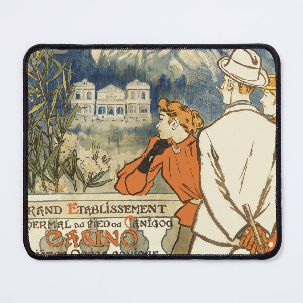 Item preview, Vintage Vernet-les-Bains Poster | Art Nouveau Spa Town Decor | Elegant Early 20th Century Art & Scenic French Travel Print designed and sold by artofuniverse.