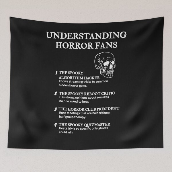 Item preview, Understanding Horror Fans – Slasher, Screams, and Sarcasm – Black designed and sold by PsyFlow35.
