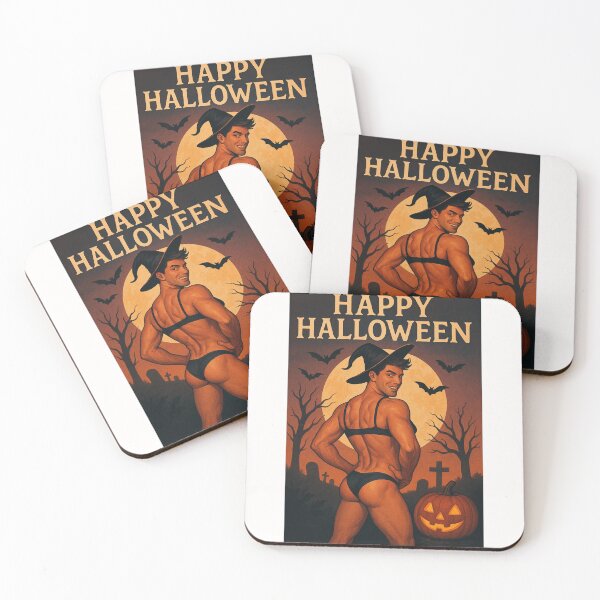 Item preview,  Sexy Gay Halloween Witch Man with Jack-o'-Lantern designed and sold by Places On Earth.