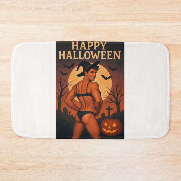 Item preview,  Sexy Gay Halloween Witch Man with Jack-o'-Lantern designed and sold by Places On Earth.