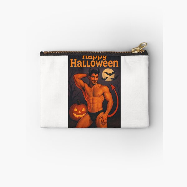 Item preview,  Devilish Gay Halloween Hunk with Pumpkin and Full Moon designed and sold by Places On Earth.
