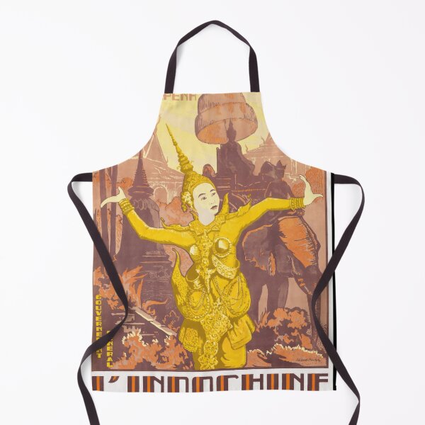 Item preview, Vintage French Indochina Travel Poster | Cambodia Art | Phnom Penh Cambodia Decor | Exotic Colonial Era Print & History designed and sold by artofuniverse.