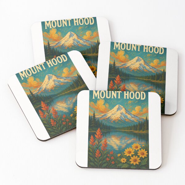 Item preview,  Mount Hood Reflected in Trillium Lake with Summer Wildflowers designed and sold by Places On Earth.