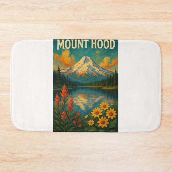 Item preview,  Mount Hood Reflected in Trillium Lake with Summer Wildflowers designed and sold by Places On Earth.