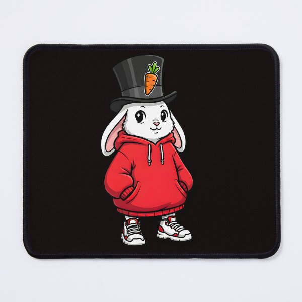 Item preview, A CUTE RABBIT WEARING A TOP HAT AND RED SWEATSHIRT designed and sold by infinitearte.