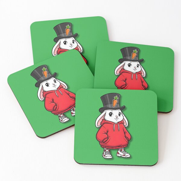 Item preview, A CUTE RABBIT WEARING A TOP HAT AND RED SWEATSHIRT designed and sold by infinitearte.