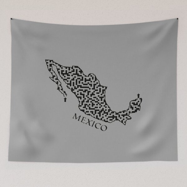 Item preview, Mexico Outline Maze & Labyrinth designed and sold by gorff.