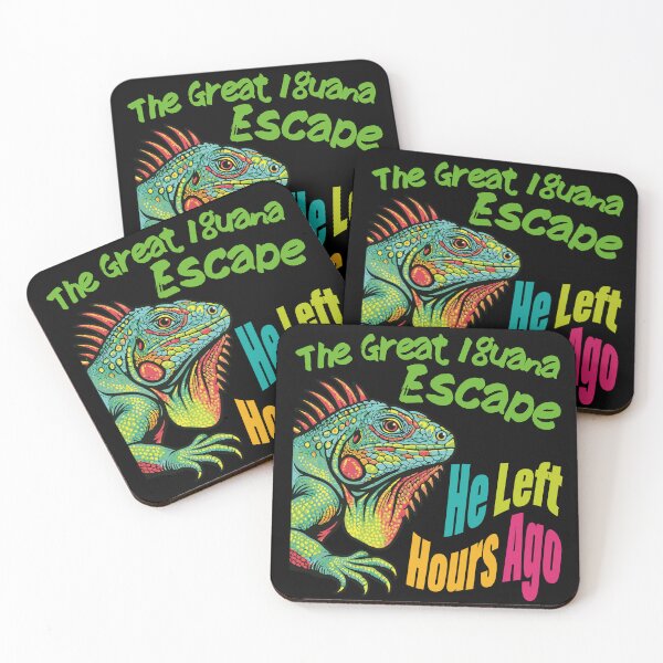 Item preview, Runaway Iguana – Happy Stroll Through the City_GREEN designed and sold by AckeeWolf.