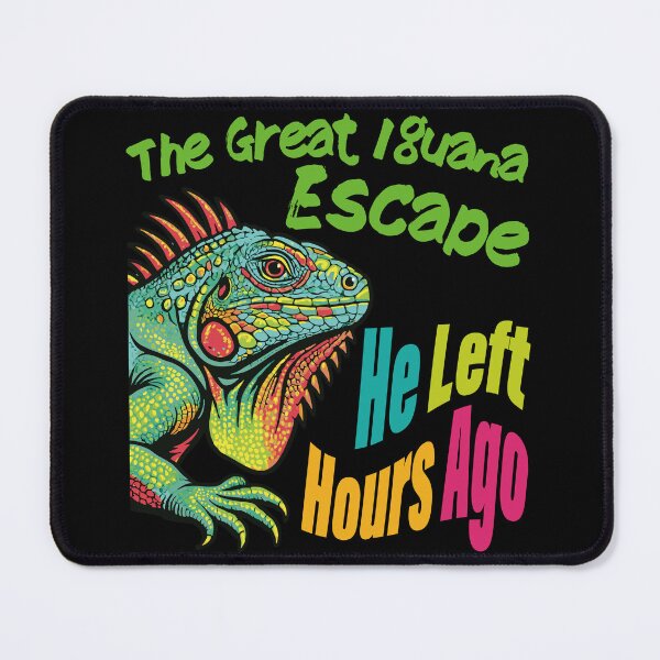 Item preview, Runaway Iguana – Happy Stroll Through the City_GREEN designed and sold by AckeeWolf.