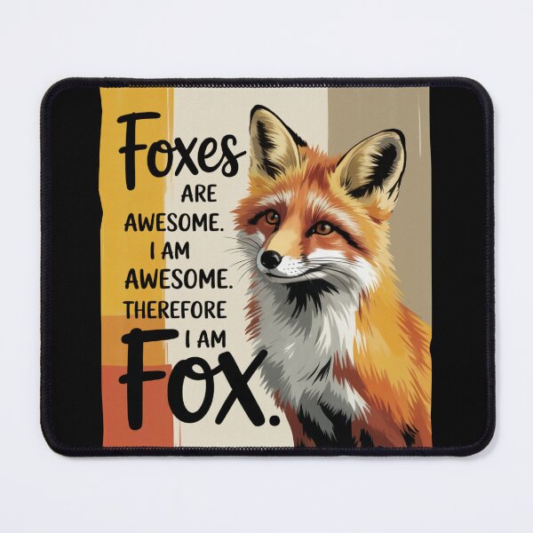 Item preview, Foxes Are Awesome I Am Awesome Therefore I Am Fox – Retro Fox Lover Design designed and sold by Ania_BM.