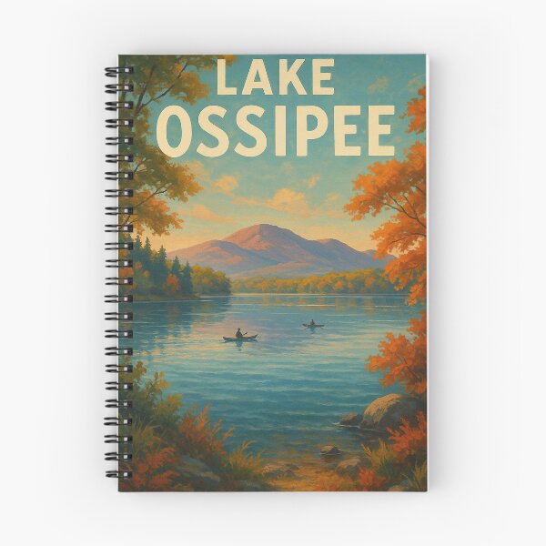 Item preview, Autumn Canoeing on Lake Ossipee with Mountain Backdrop designed and sold by Aryabek.