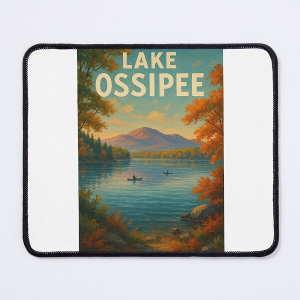 Item preview,  Autumn Canoeing on Lake Ossipee with Mountain Backdrop designed and sold by Aryabek.