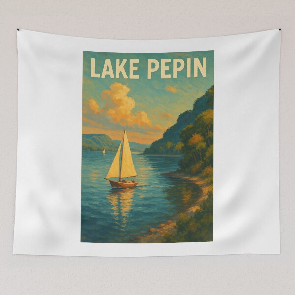 Item preview,  Sunset Sailing on Lake Pepin – Minnesota and Wisconsin Border designed and sold by Aryabek.