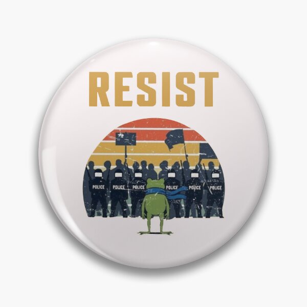 Item preview, Resist Police portland Frog Protest designed and sold by peggycantu.