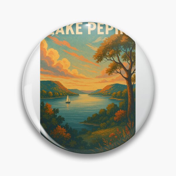Item preview,  Lake Pepin Vista at Dusk from Bluffside Trail designed and sold by Aryabek.